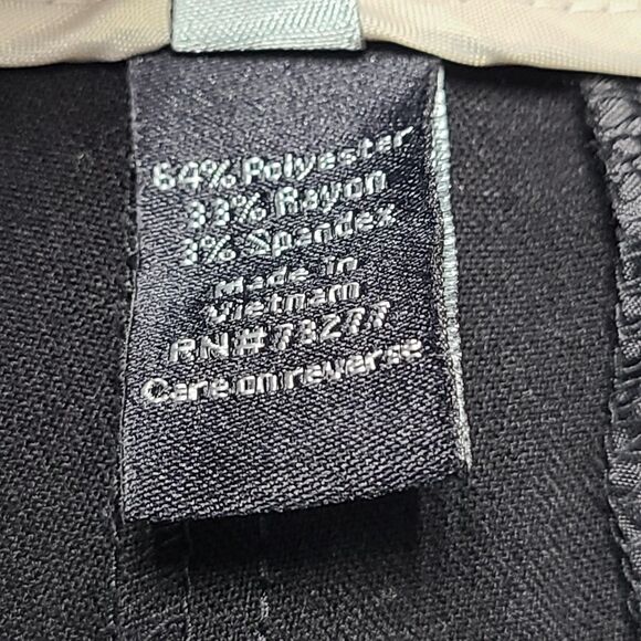 APT 9 Pants Womens 10 Black Straight Leg Mid Rise Career Trousers Belt‎ Office - Picture 6 of 9